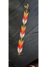 7 inch Handwoven Chevron Beaded Bracelet