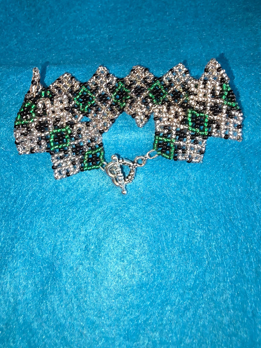 Handcrafted Beaded Floral Bracelet