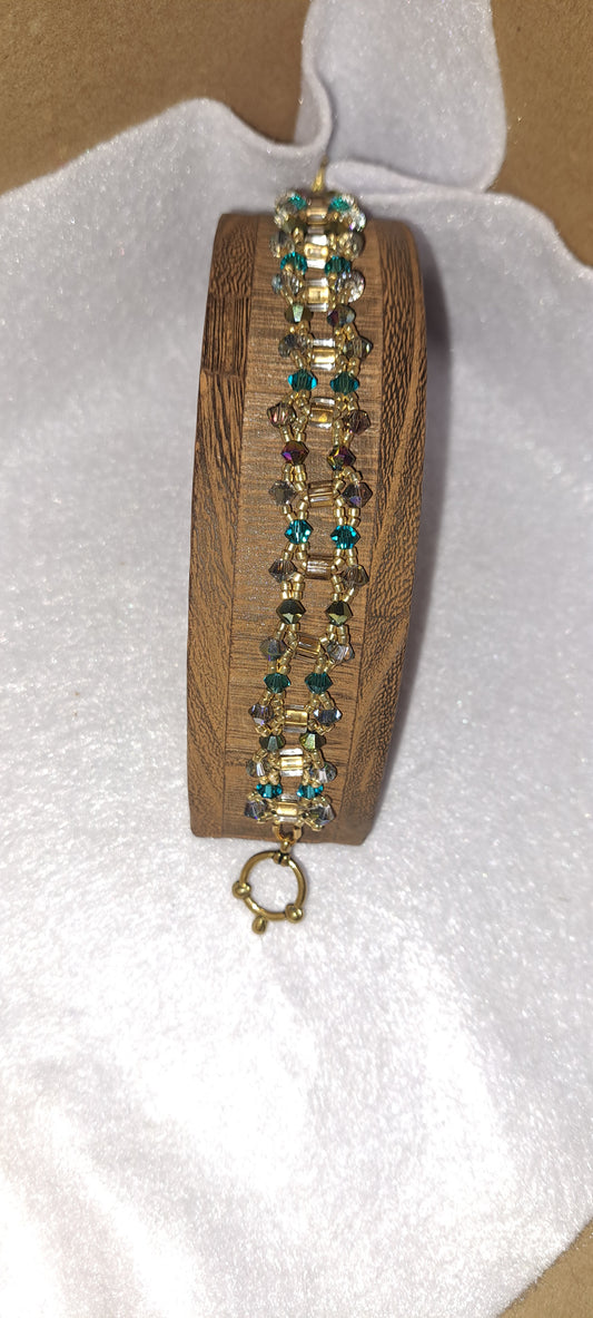Classic Glamour with a touch of teal, and purple crystals